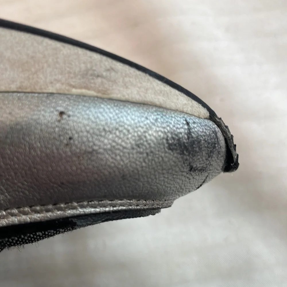 Voile Blanche leather nylon textile‎ sneakers black silver Size 37 US 7 - Picture 15 of 16
